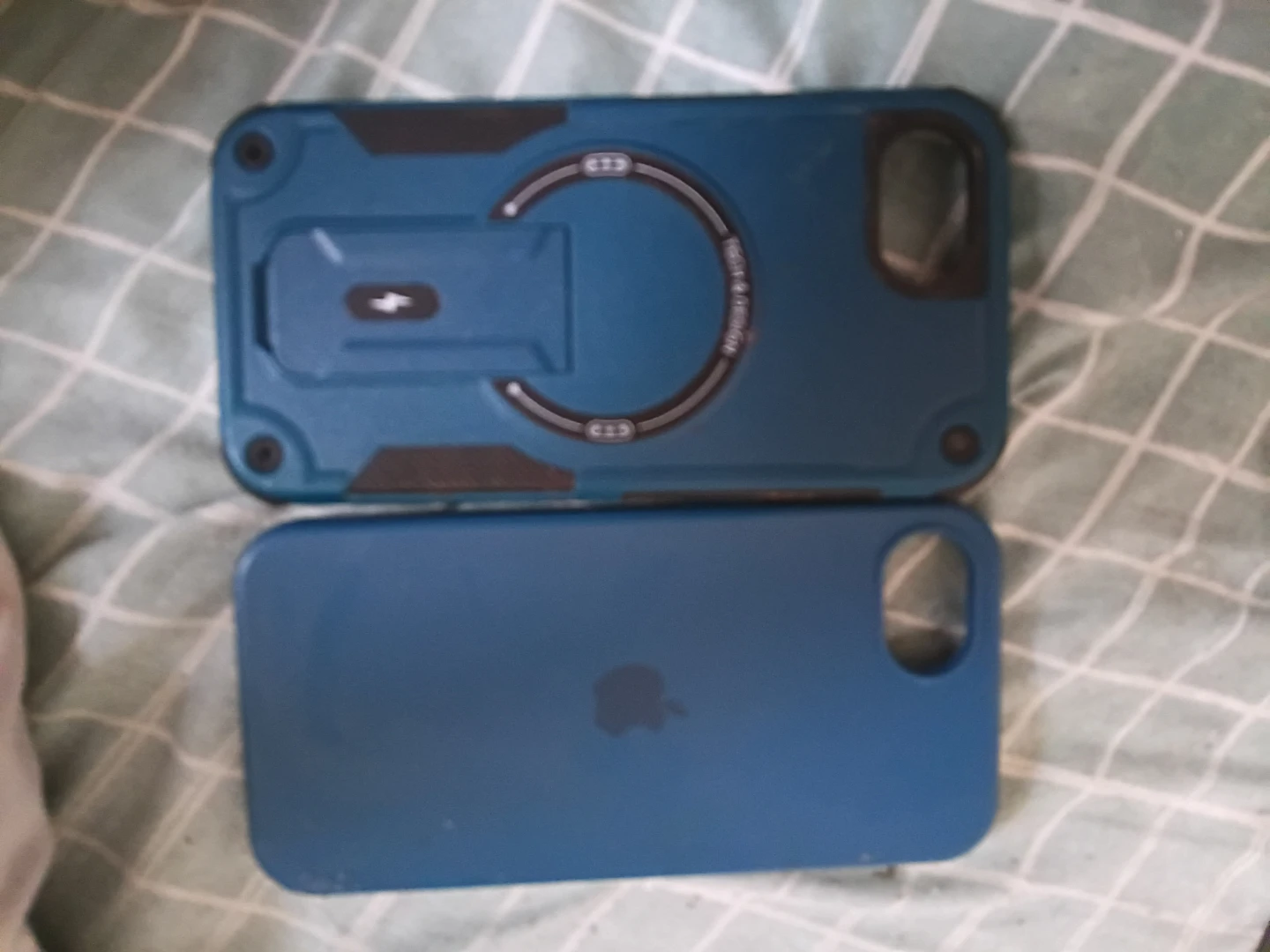 Blue Tech & Design Phone Case with Kickstand for iPhone 16e.
