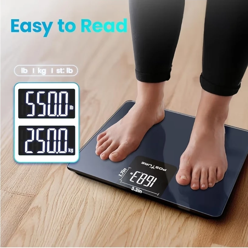 Digital Bathroom Scale - 550lb Capacity