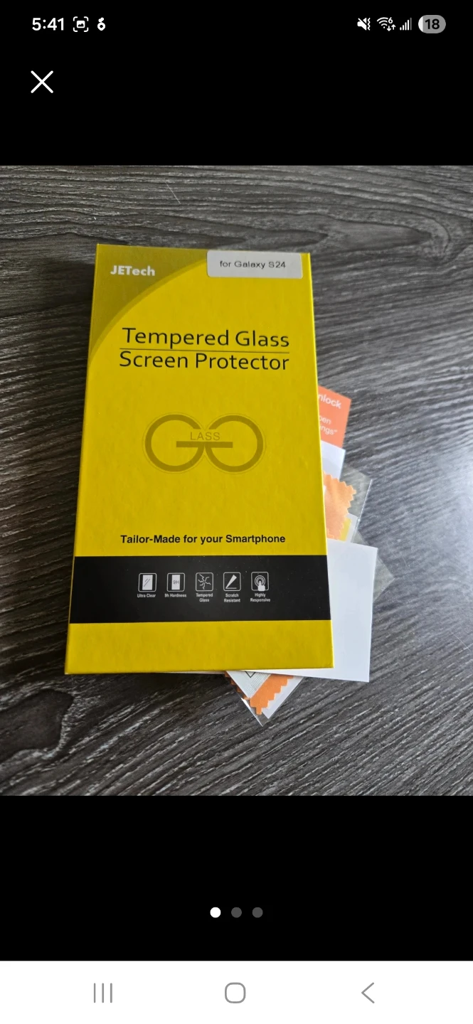 JETech Tempered Glass Screen Protector for Galaxy S24