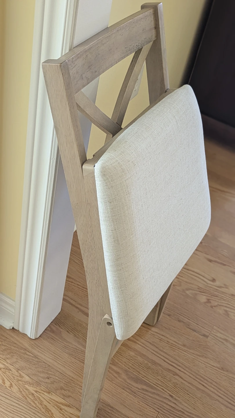 Wooden Accent Chair with Upholstered Seat - photo 2
