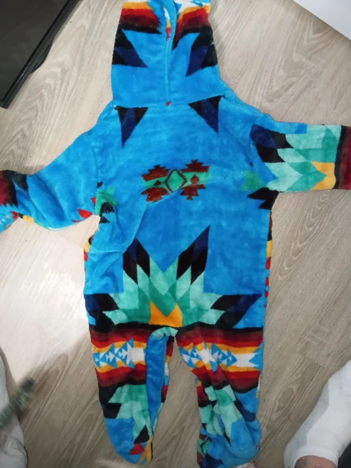 Kids Blue Southwestern Print Fleece Pajamas - photo 2