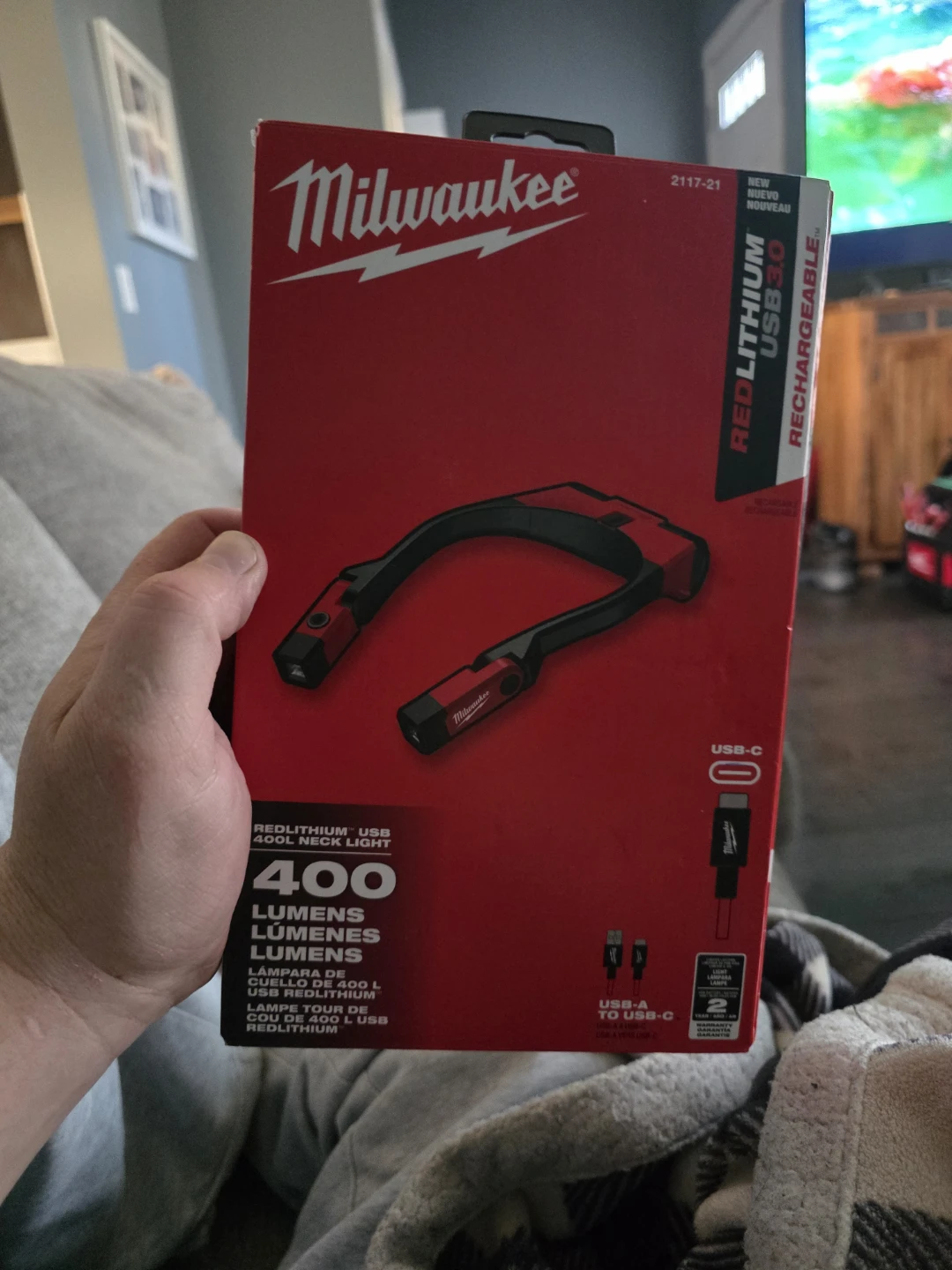 Milwaukee REDLITHIUM USB 3.0 Rechargeable 400 Lumens Neck Light