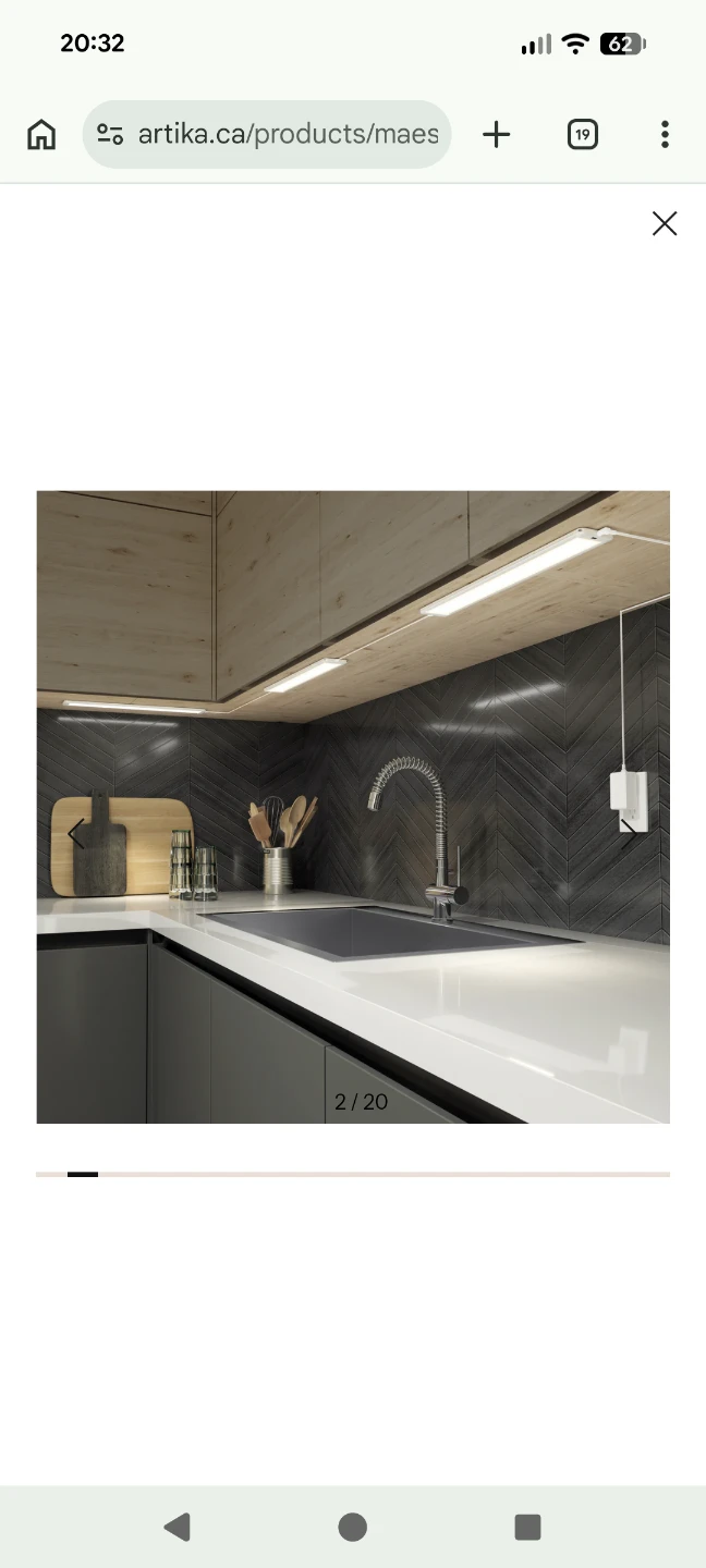 Artika Uclt Cabinet Light 3 Units Plug In Hand Motion Sensor