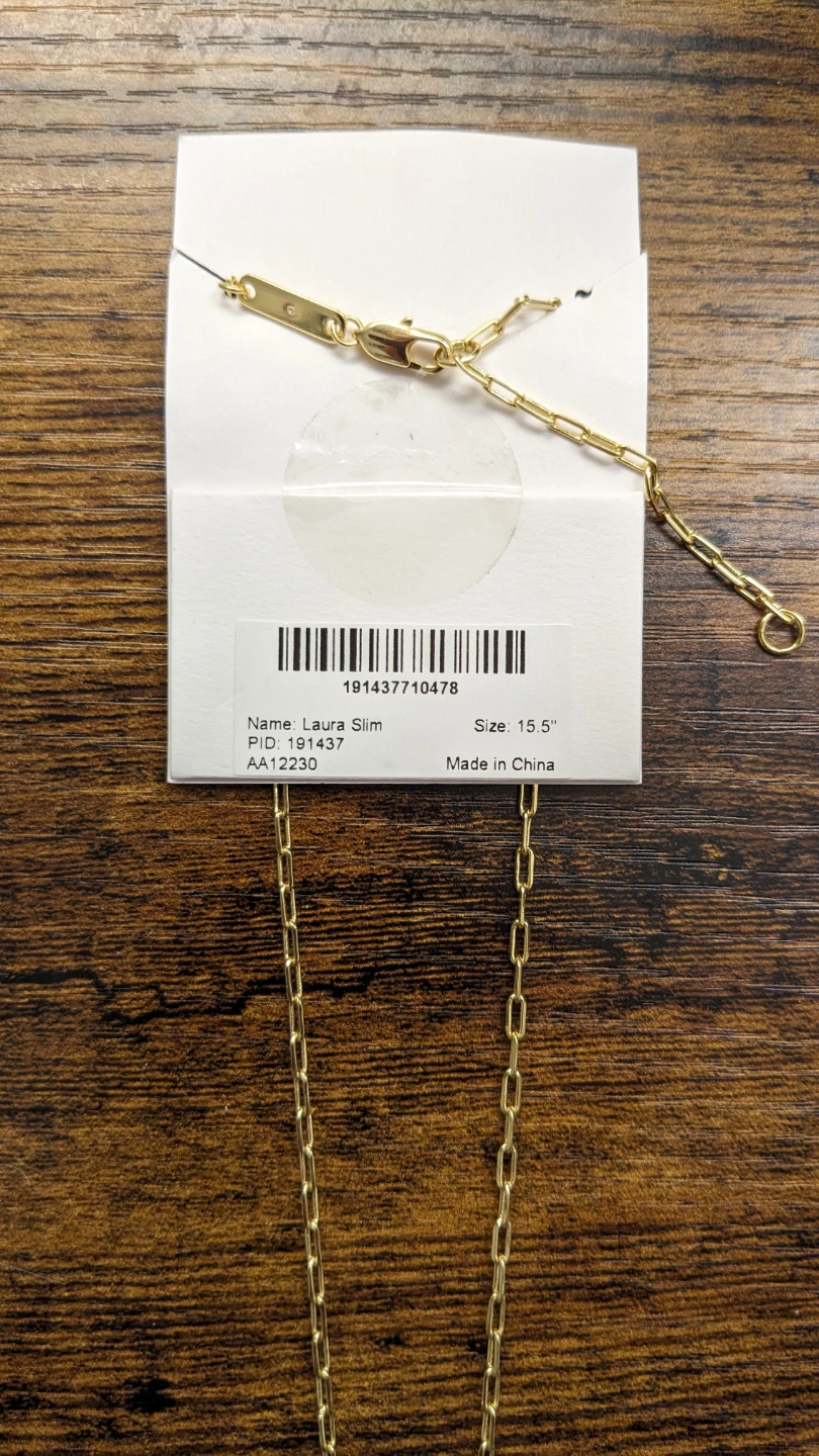 Ana Luisa Laura Slim Necklace 14k Gold, 15.5" - photo 2
