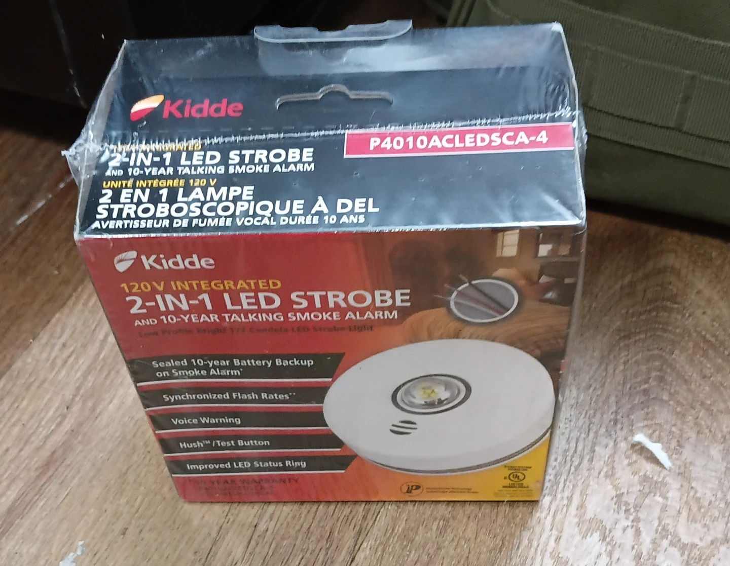 Kidde 2-in-1 LED Strobe and 10-Year Talking Smoke Alarm