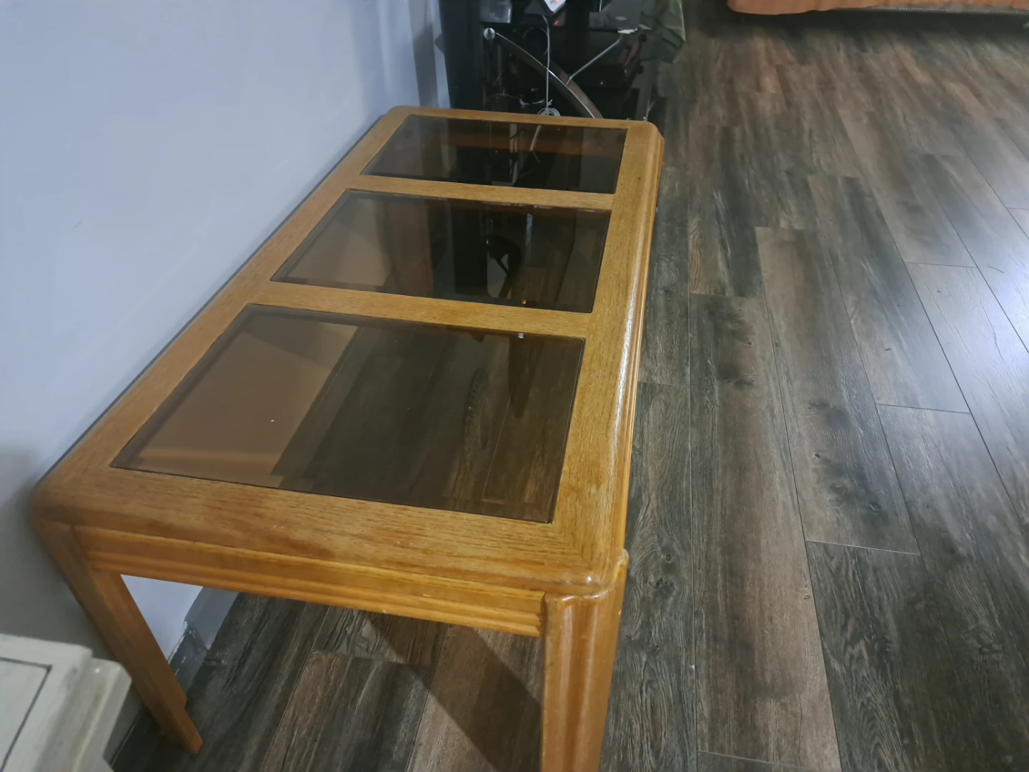 Wood and Glass Coffee Table
