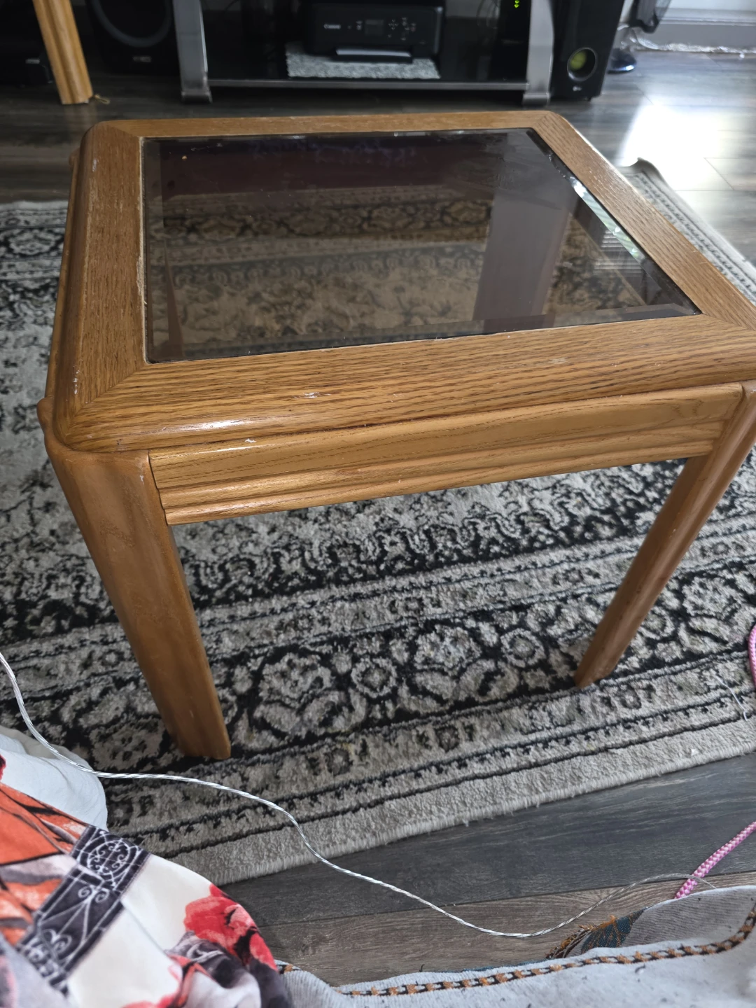 Wood and Glass Coffee Table - photo 3