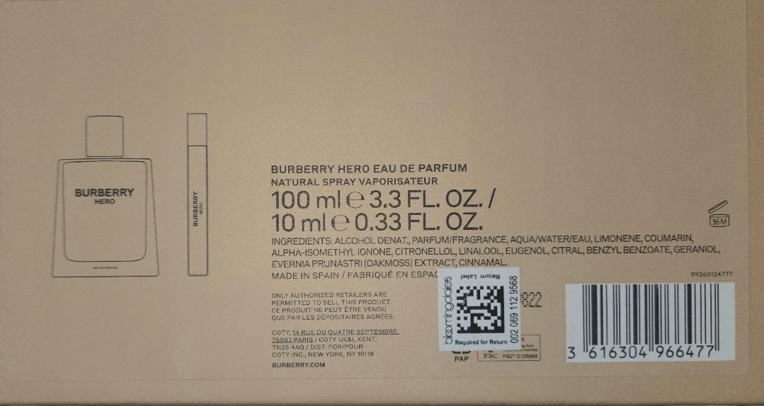 Burberry Hero Eau de Parfum Set - 100ml & 10ml - photo 3