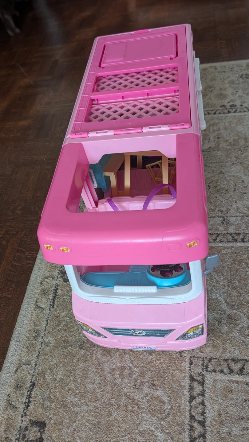 Barbie Pink Camper Van Toy Playset - photo 2