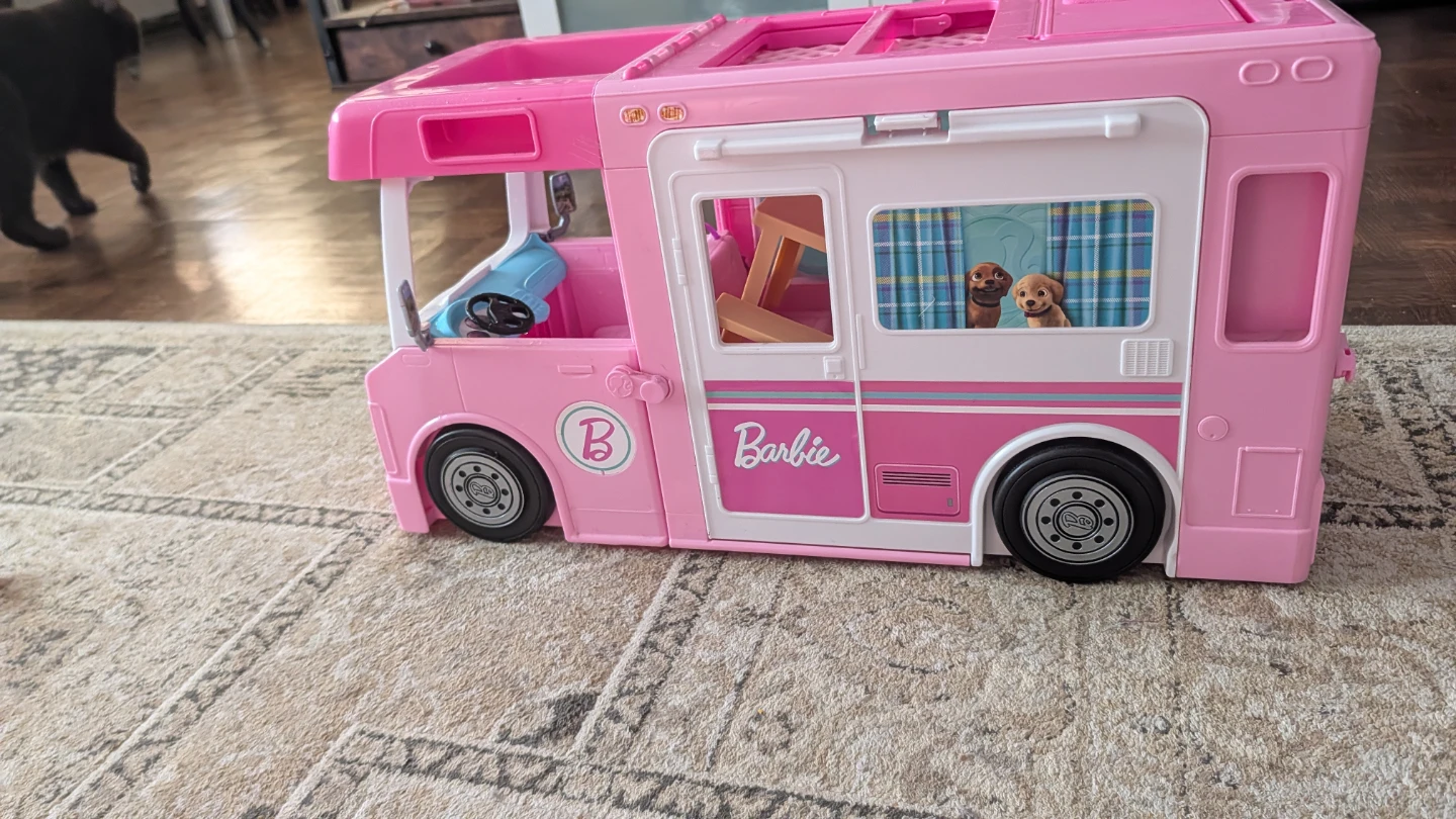 Barbie Pink Camper Van Toy Playset - photo 3