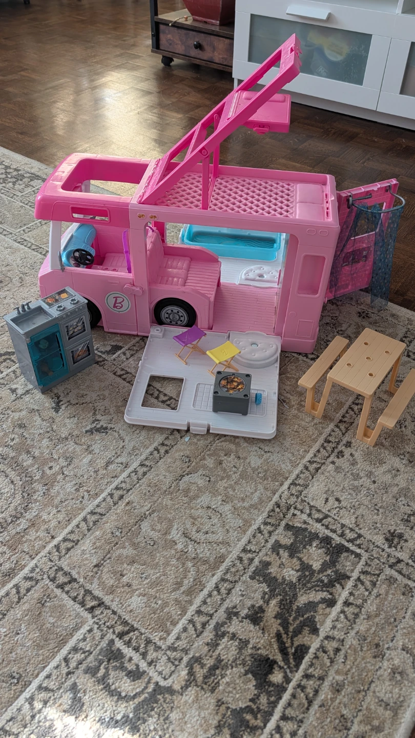 Barbie Pink Camper Van Toy Playset - photo 4
