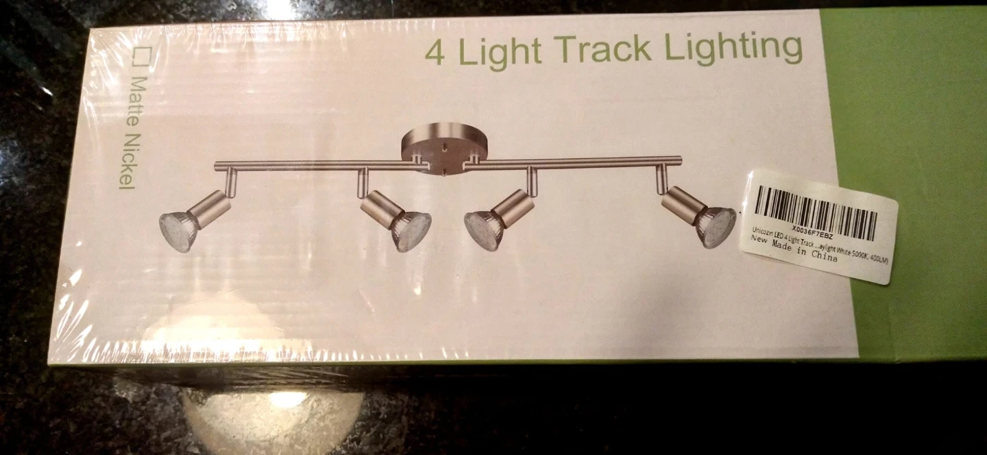 Unicozin 4 Light Track Lighting Fixture Matte Nickel
