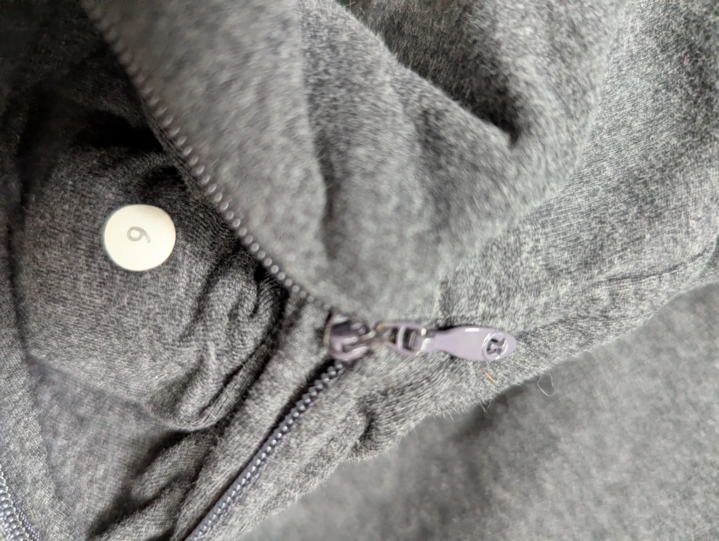 Lululemon Grey Funnel Neck Long Sleeve Top - Size 6 - photo 3