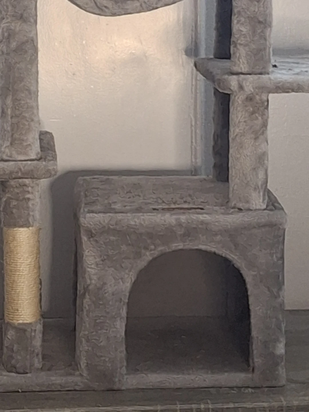 Gray Cat Tree Condo with Hammock and Scratching Posts - photo 2