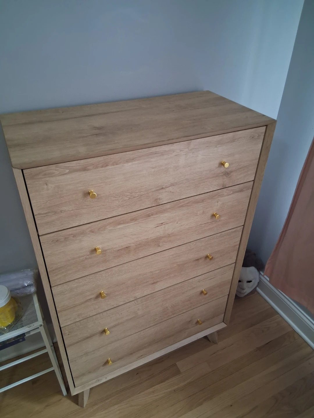 T4TREAM 5 Drawer Dresser - Mid Century Modern Oak