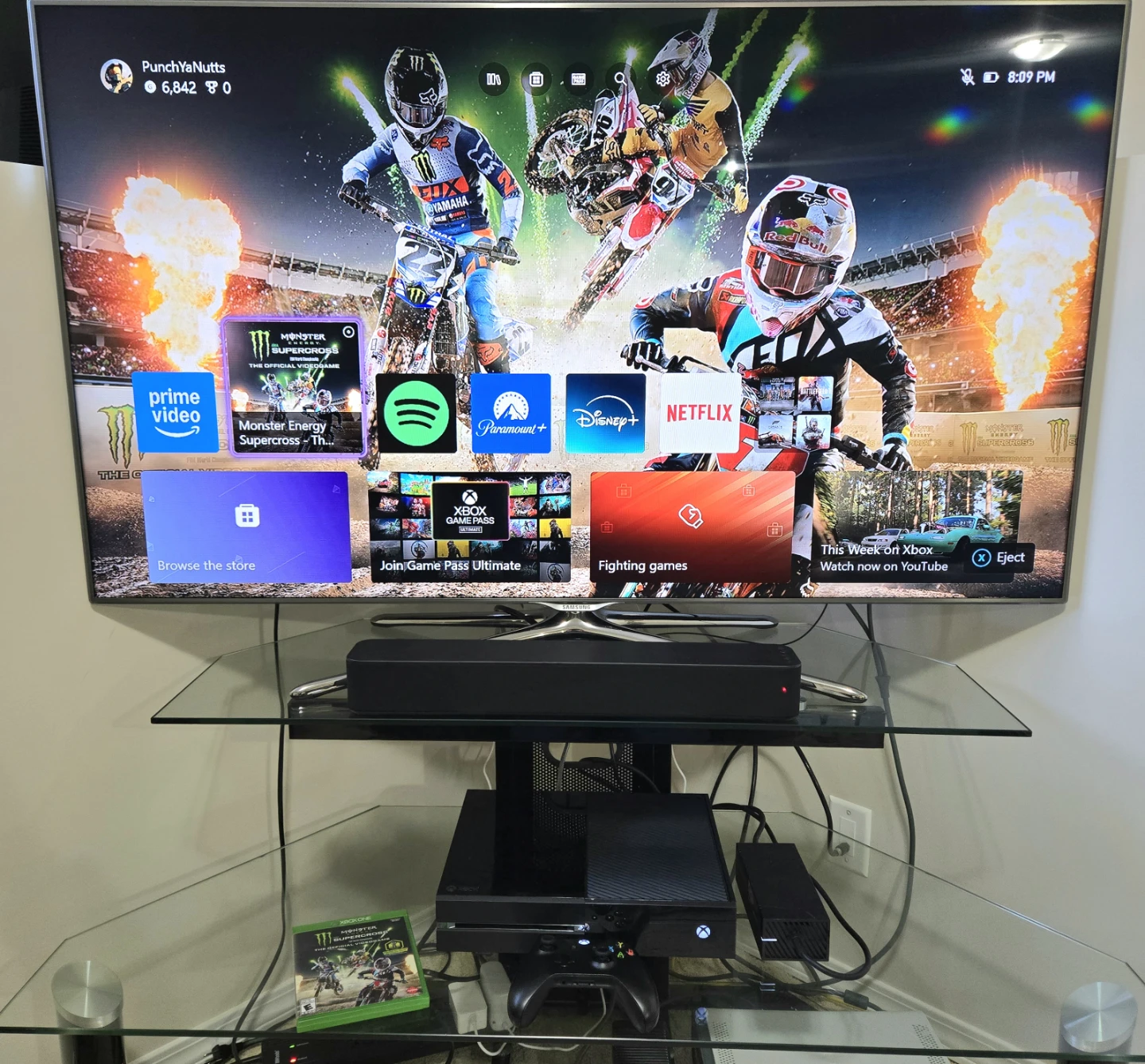 XBOX ONE 500GB + MONSTER ENERGY SUPERCROSS / ETHERNET ONLY
