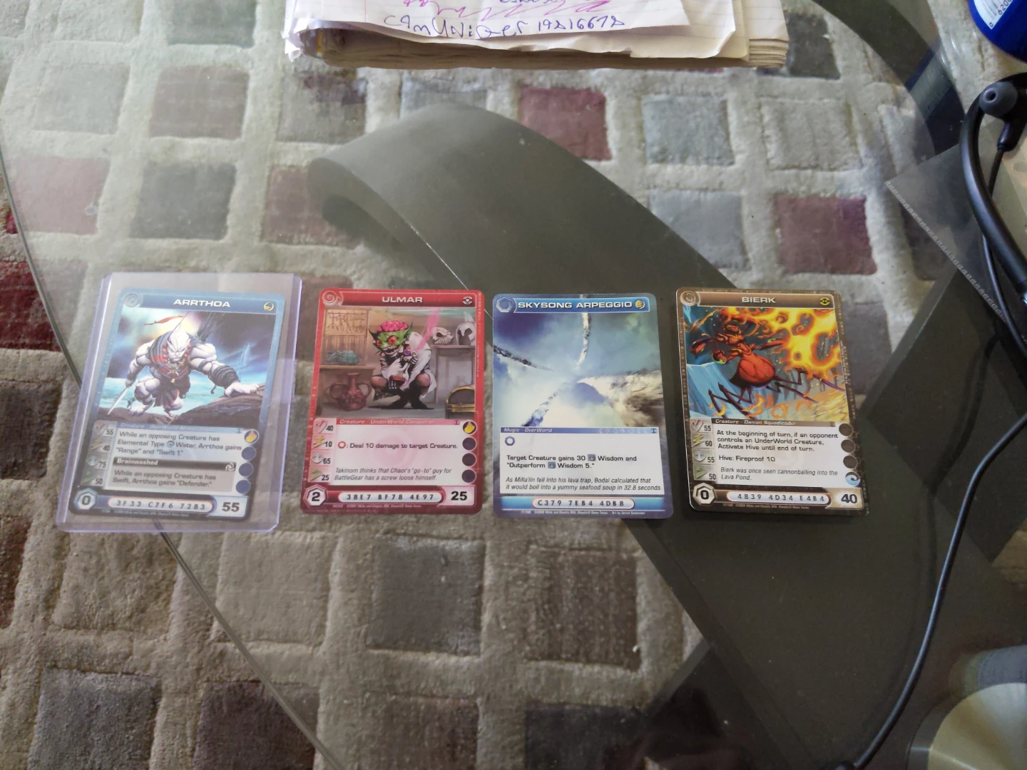 Chaotic Cards - Arrthoa, Ulmar, Skysong Arpeggio, Bierk