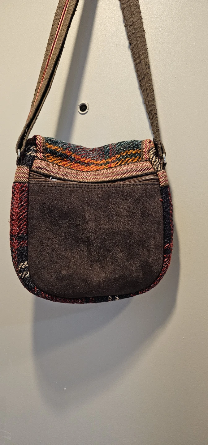 Hobo Bag with Woven Front and Suede - photo 2