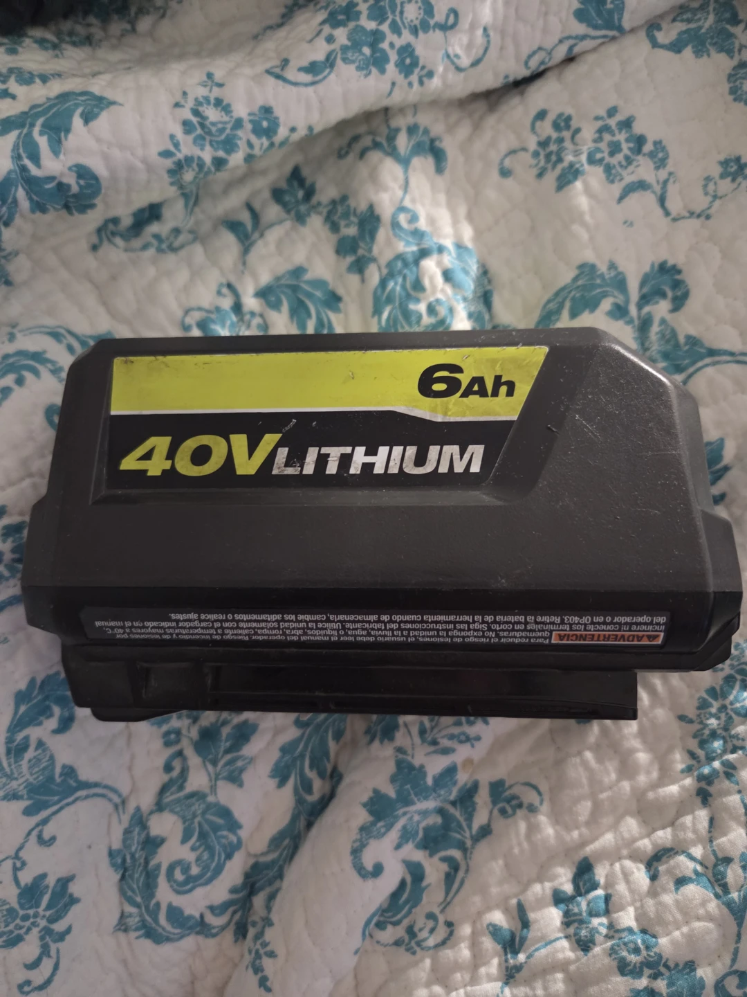 Ryobi 40V Lithium 6Ah Battery and Charger - photo 3