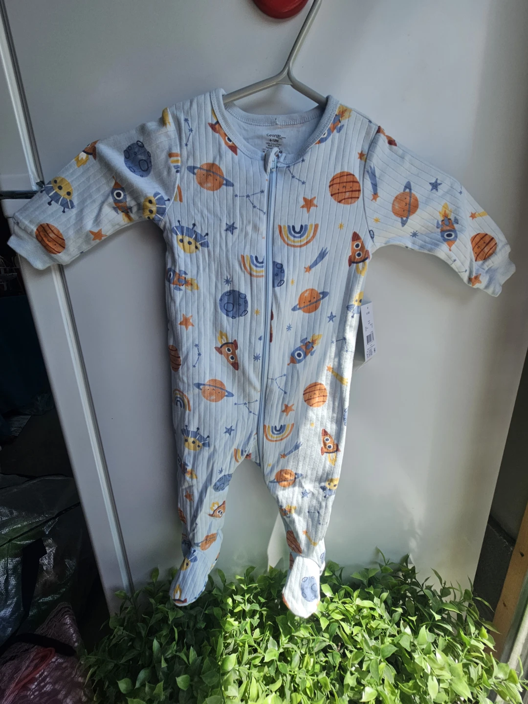 Baby Boy Space Print Sleeper 6-12 Months