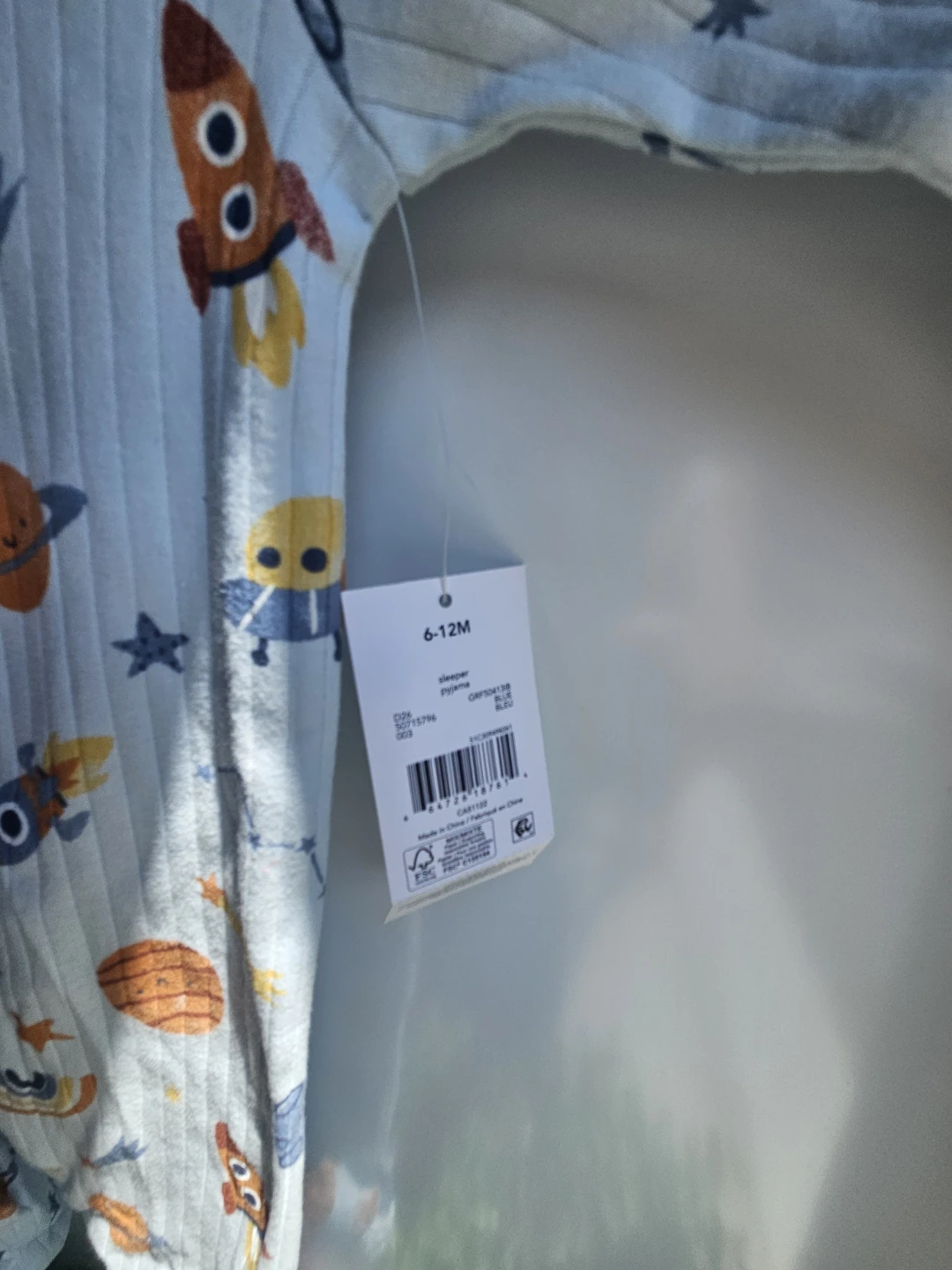 Baby Boy Space Print Sleeper 6-12 Months - photo 2