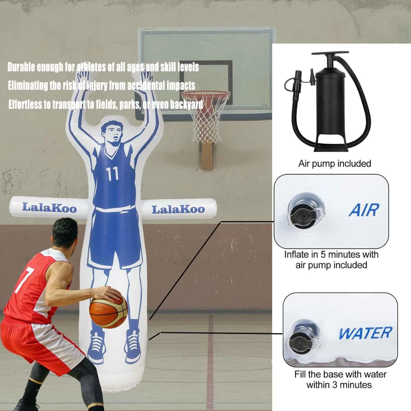 Inflatable Basketball Dummy Defender Training Aid - photo 5