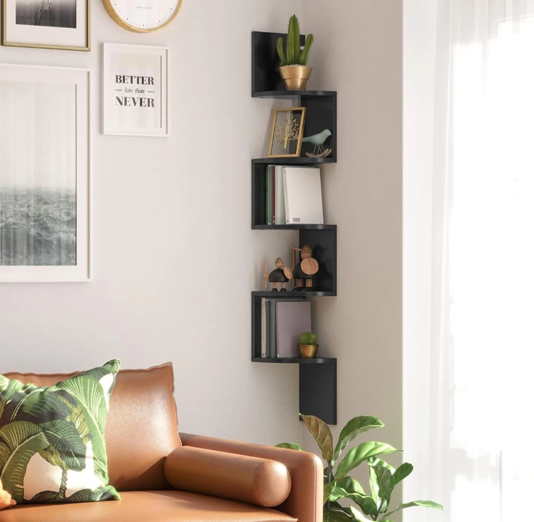Black 5-Tier Corner Shelf - photo 4