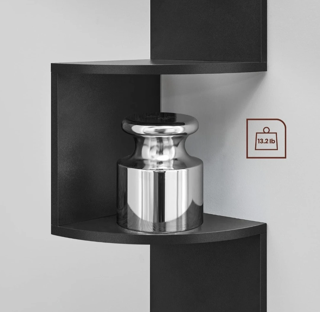 Black 5-Tier Corner Shelf - photo 5