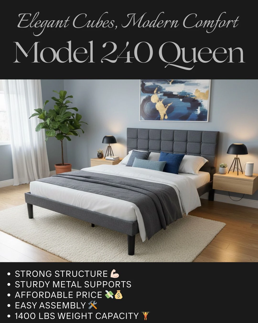 Brand Queen Bed Frame