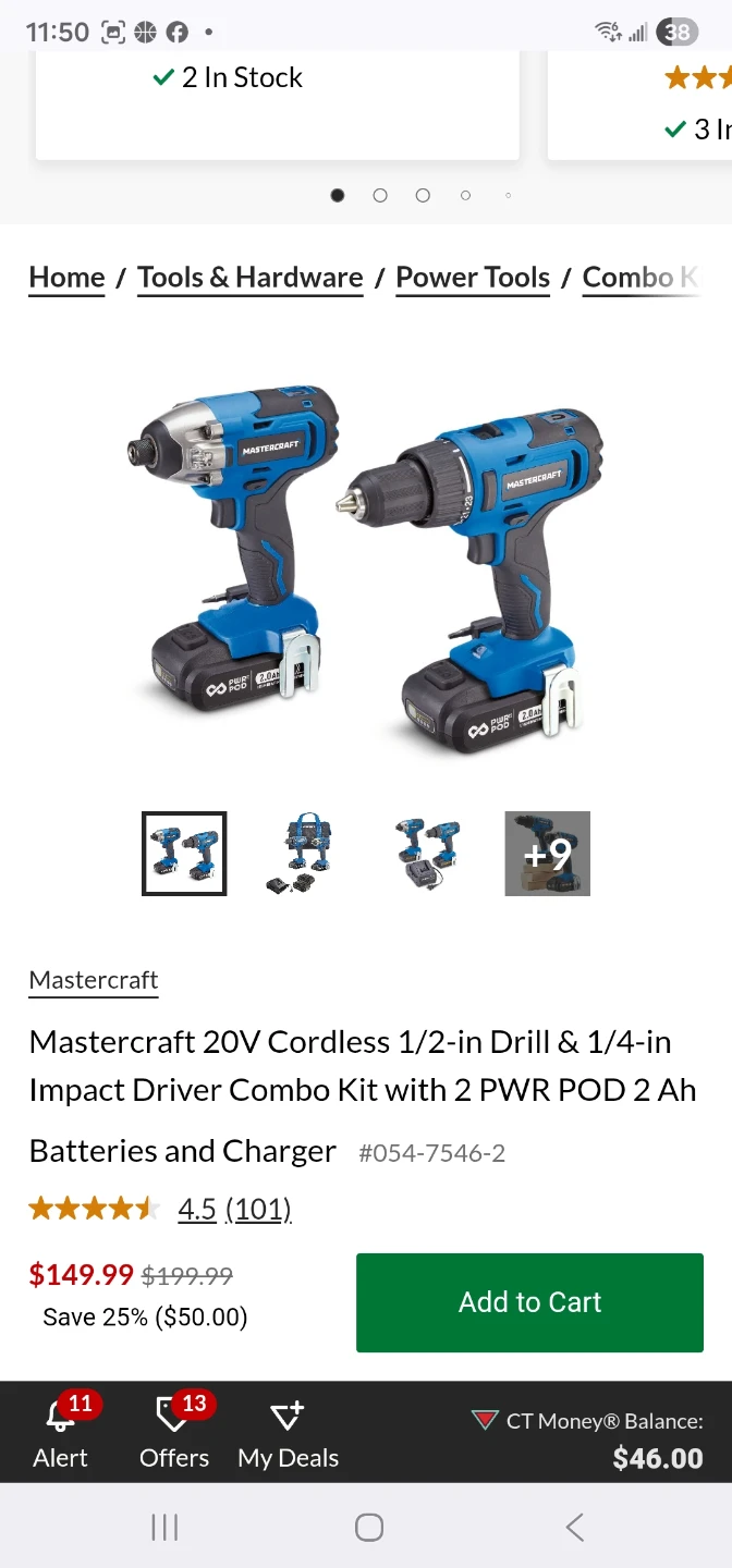 Mastercraft 20V MAX Cordless tools