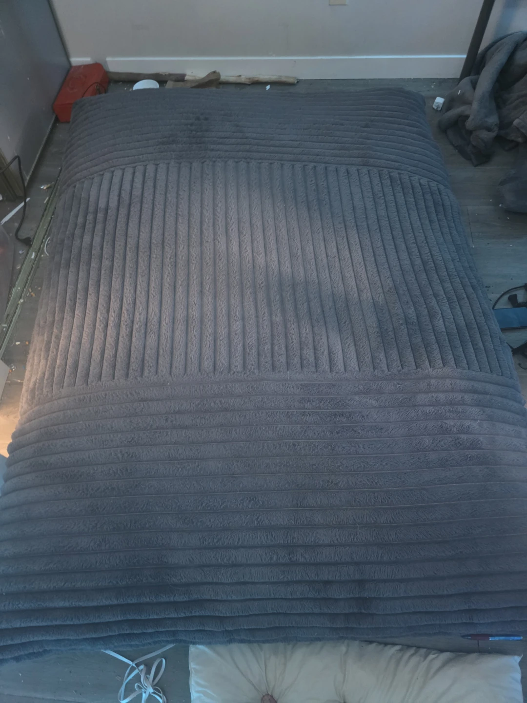 Grey bean bag chair
