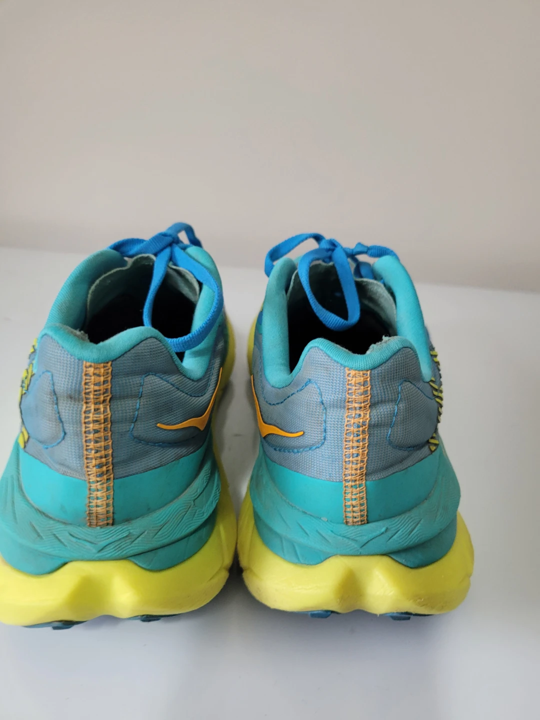 Hoka One One ProFly+ Trail Running Shoes - Teal/Yellow size 7.5 - photo 2