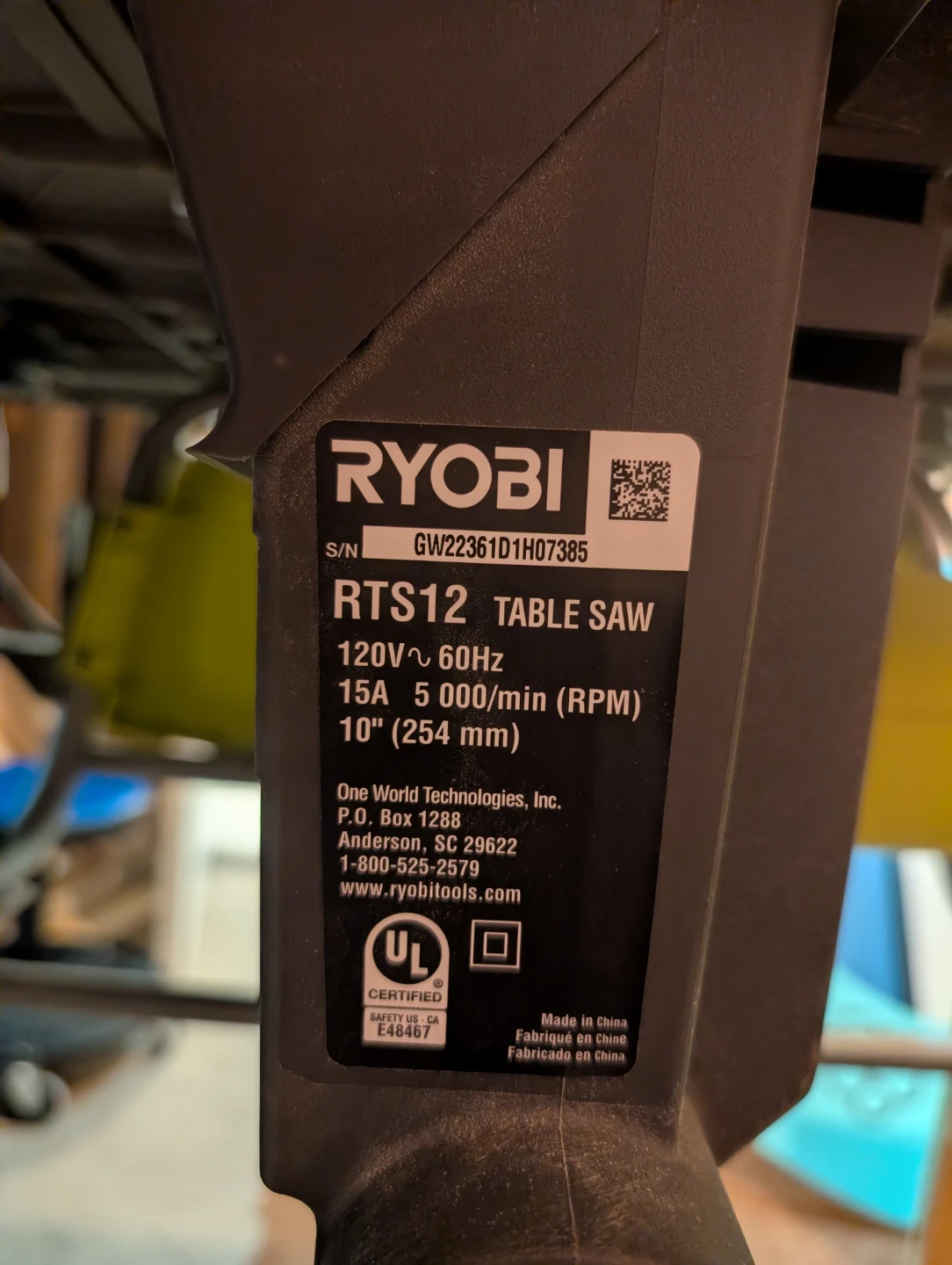 Ryobi RTS12 10-Inch Table Saw - photo 3