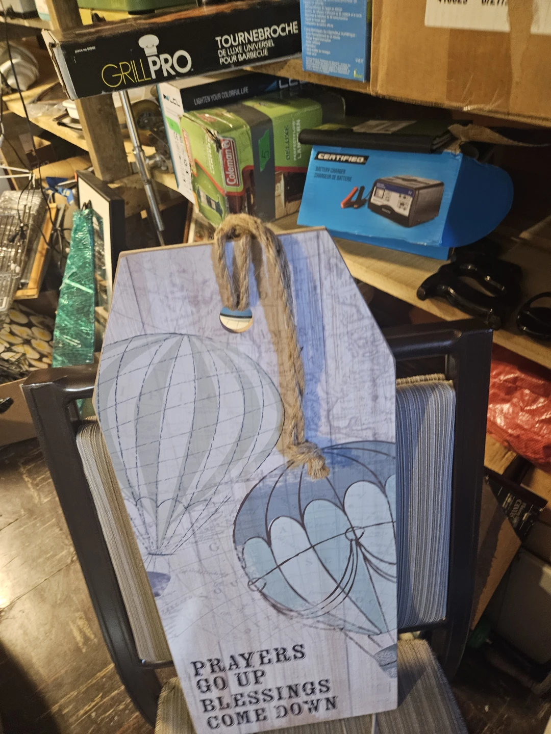 Decorative Wooden Sign with Hot Air Balloons - photo 4