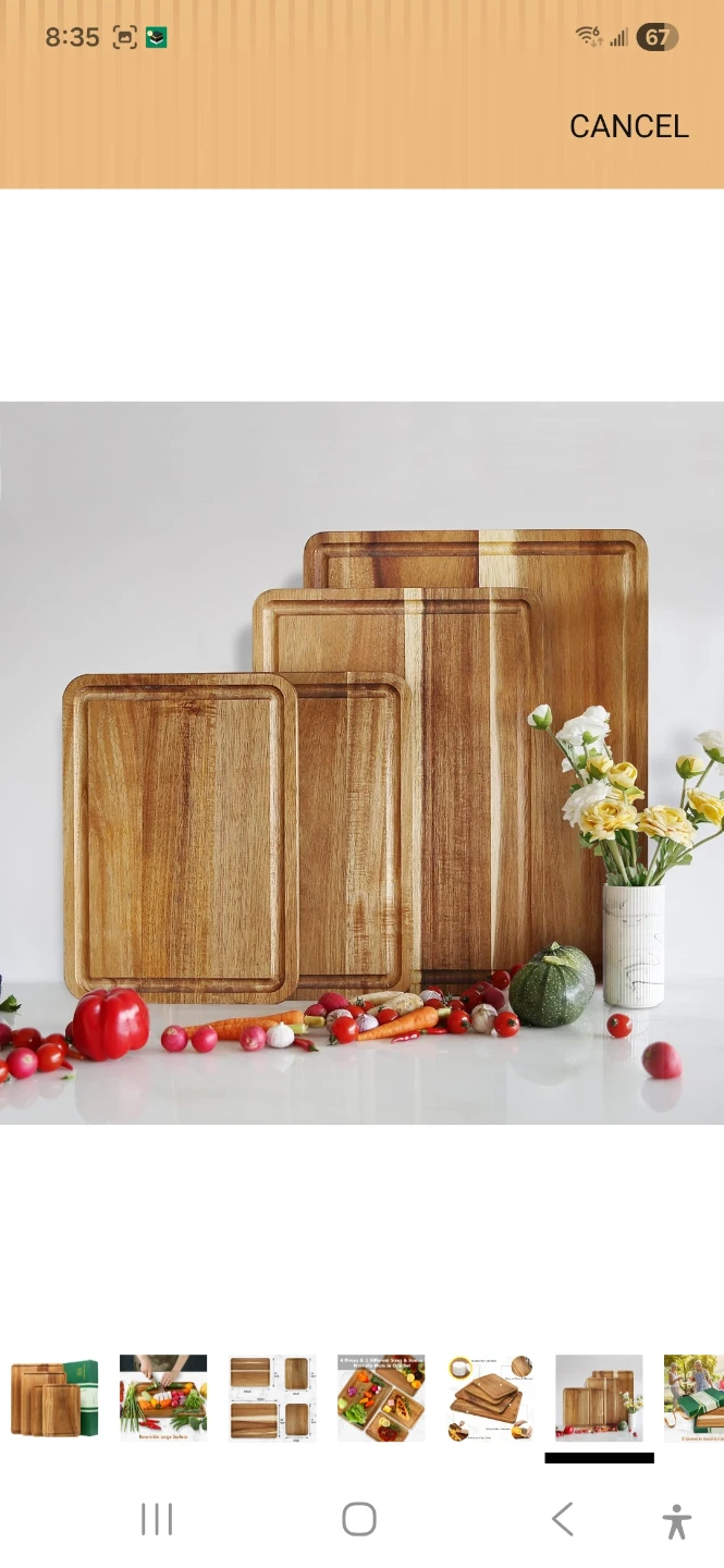 AZRHOM Large Wood Cutting Boards Set of 4 - photo 3