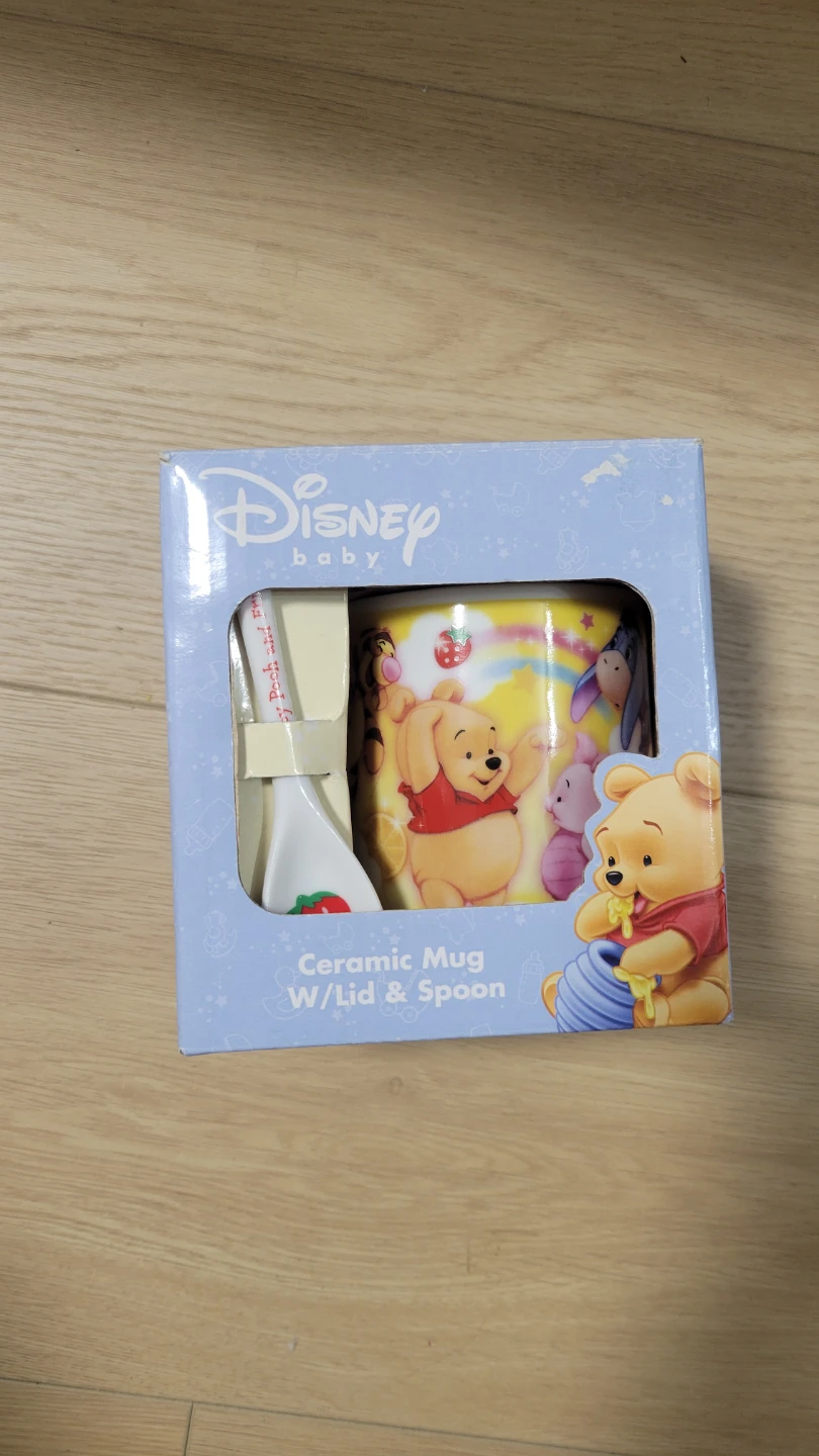 Disney Baby Pooh and Friends Ceramic Mug with Lid & Spoon