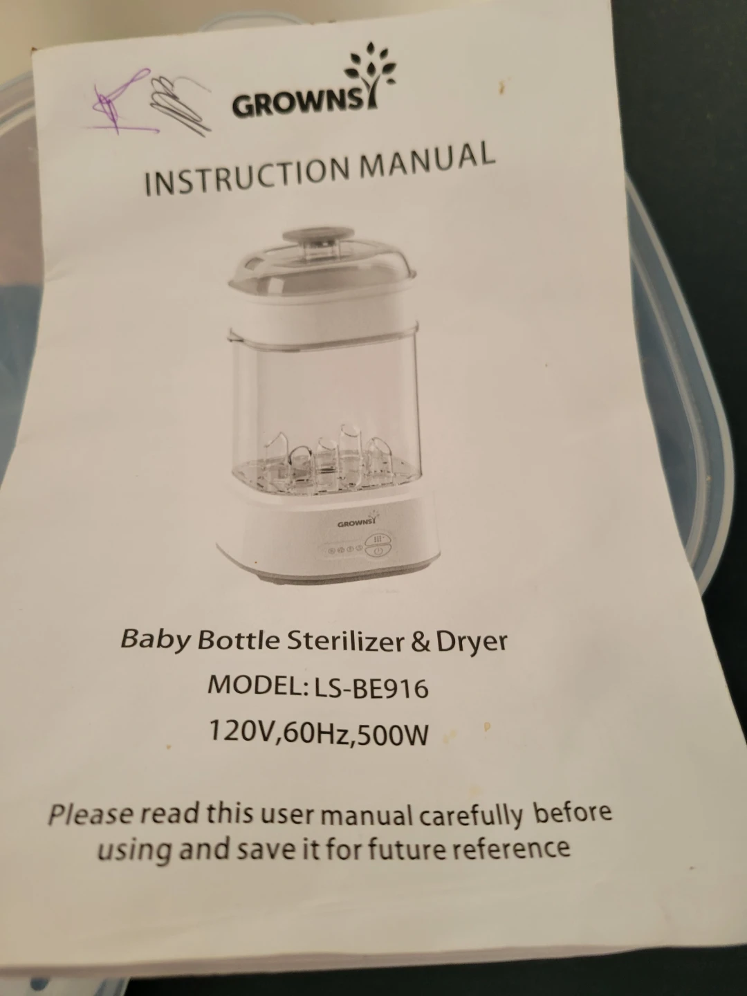 Grownsy Baby Bottle Sterilizer & Dryer