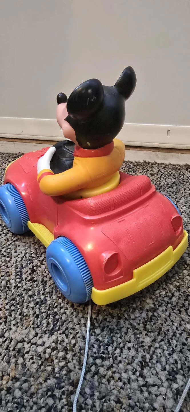 Vintage Disney Mickey Mouse Pull Toy Car - photo 3