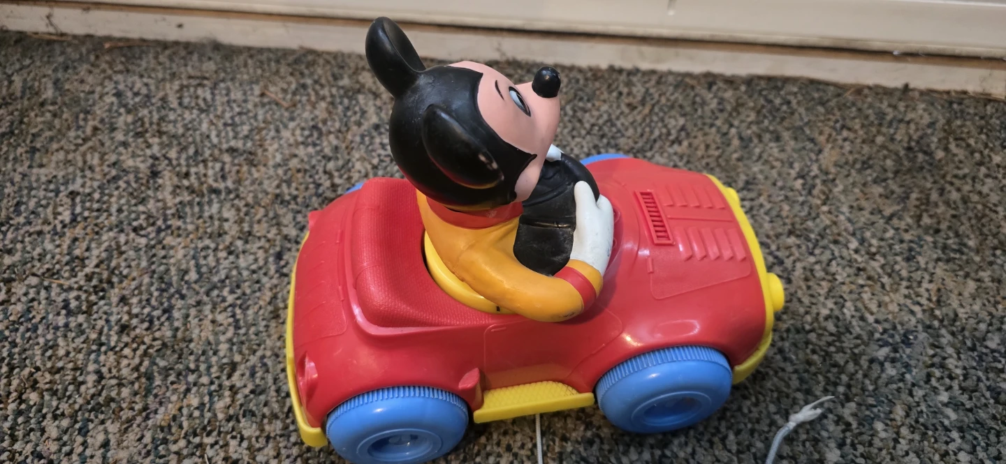 Vintage Disney Mickey Mouse Pull Toy Car - photo 4