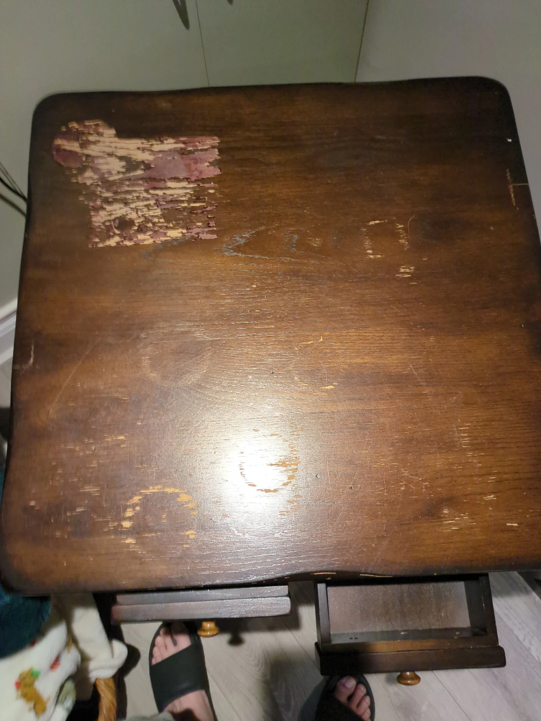 Wooden End Table with Two Drawers (Pottery Barn) - photo 3