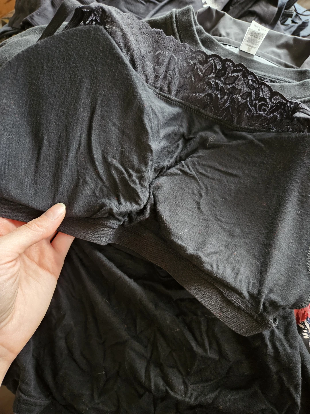 Black Lace Trim Camisole Top - photo 2