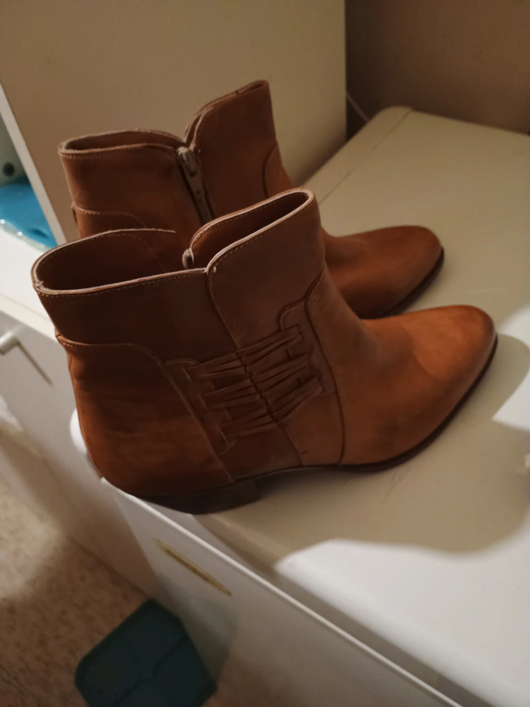 Franco Sarto Brown Leather Ankle Boots - photo 3