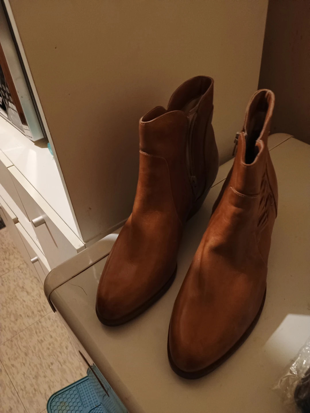 Franco Sarto Brown Leather Ankle Boots - photo 4
