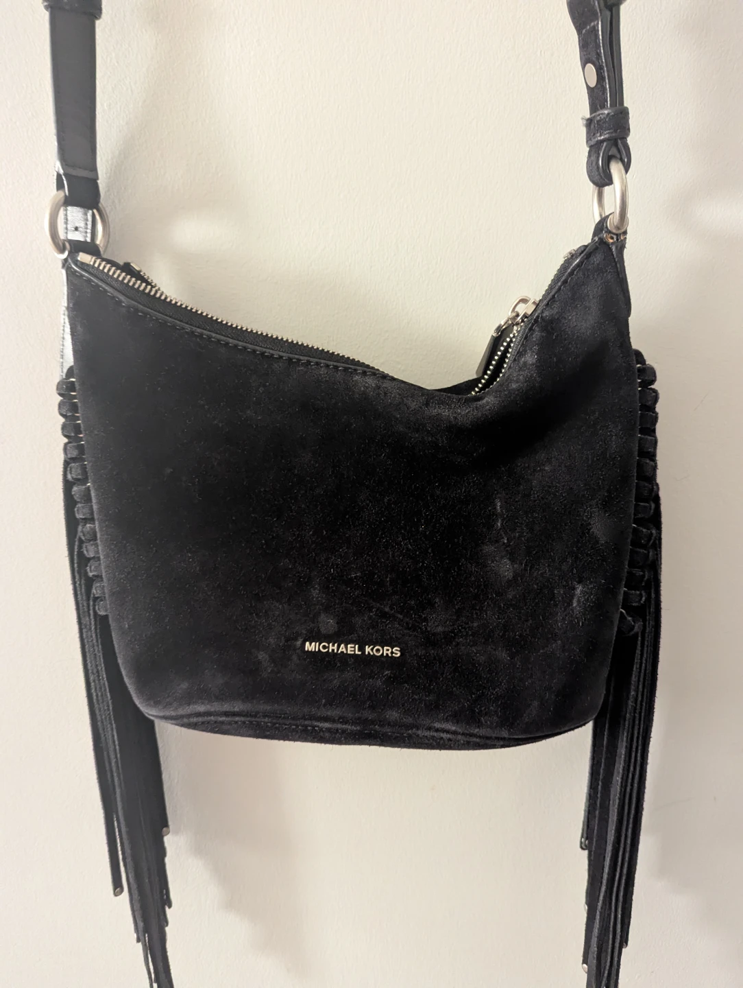 Michael Kors Black Suede Fringe Shoulder Bag - photo 3