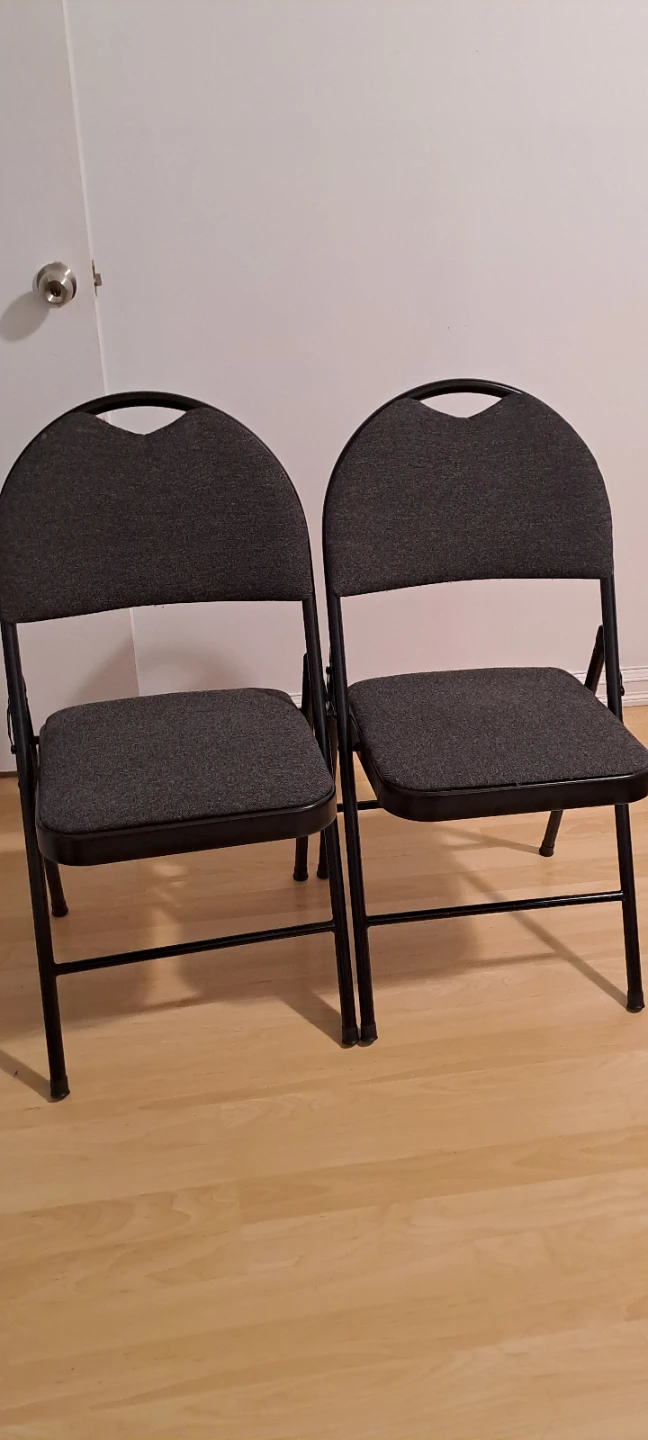Ikea Pair of Dark Grey Folding Chairs