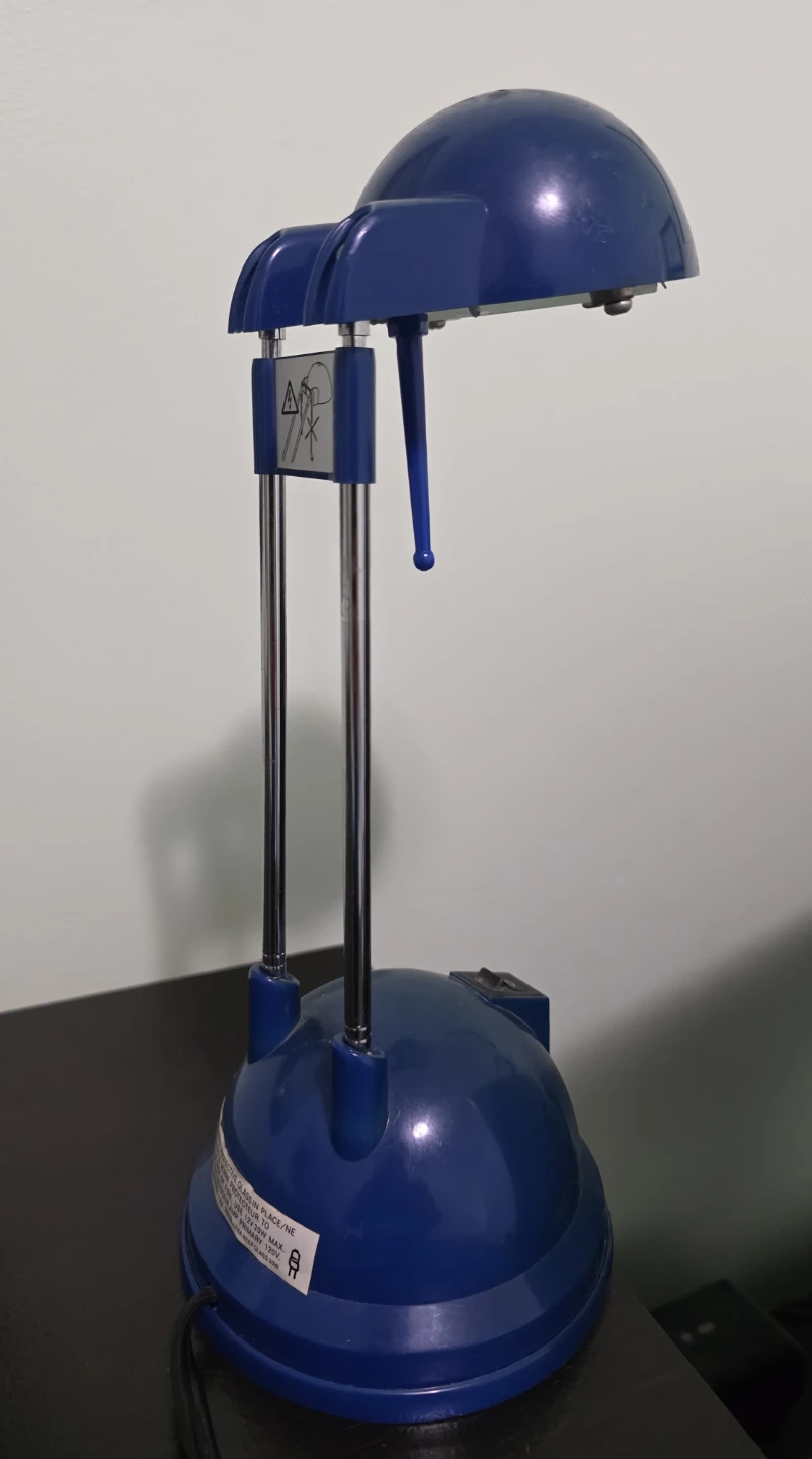 Blue desk lamp