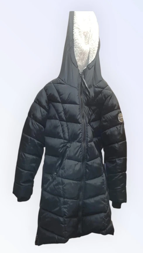 Bebe Puffer Winter Coat - Black, Size S/P