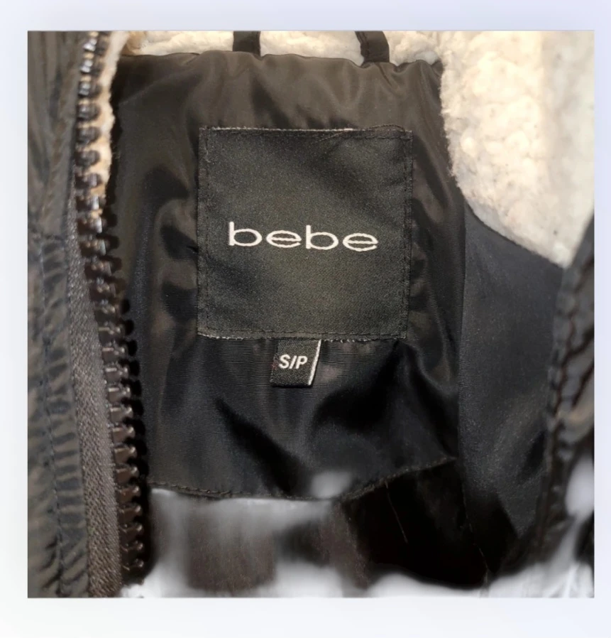 Bebe Puffer Winter Coat - Black, Size S/P - photo 2