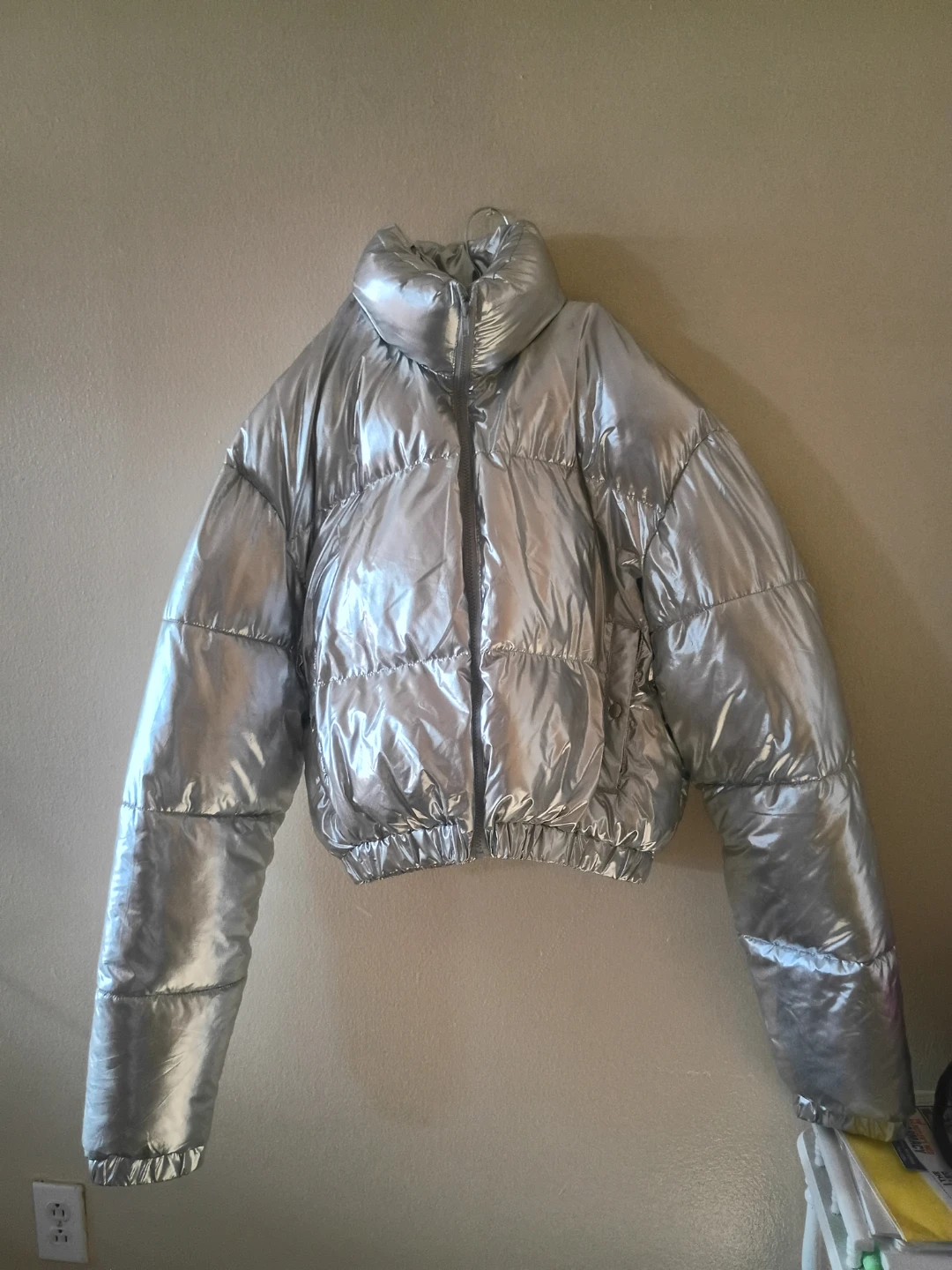 Daisy Puffer Jacket - Silver - Size 3X