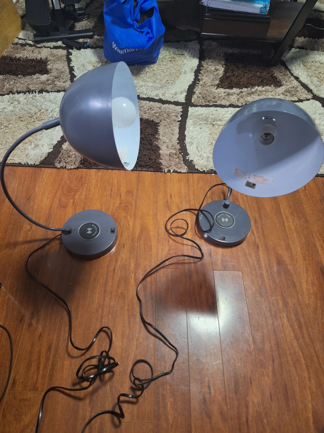Pair of Desk Lamps with Wireless Charging